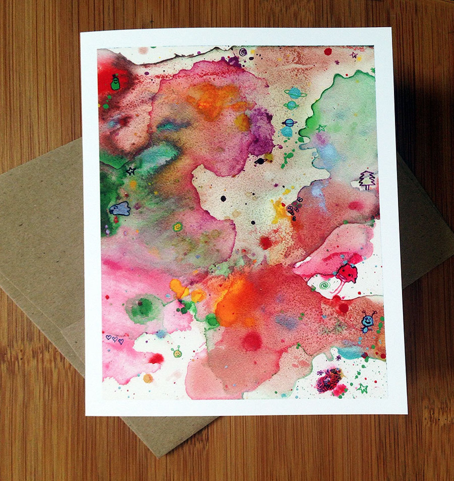 Boxed Note Card Set Blank Art Cards Abstract Art Card Set Etsy