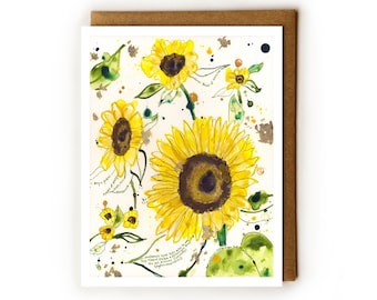 Ukraine Card | Ukraine Relief, Sunflowers Card, Ukraine Support, Stand with Ukraine