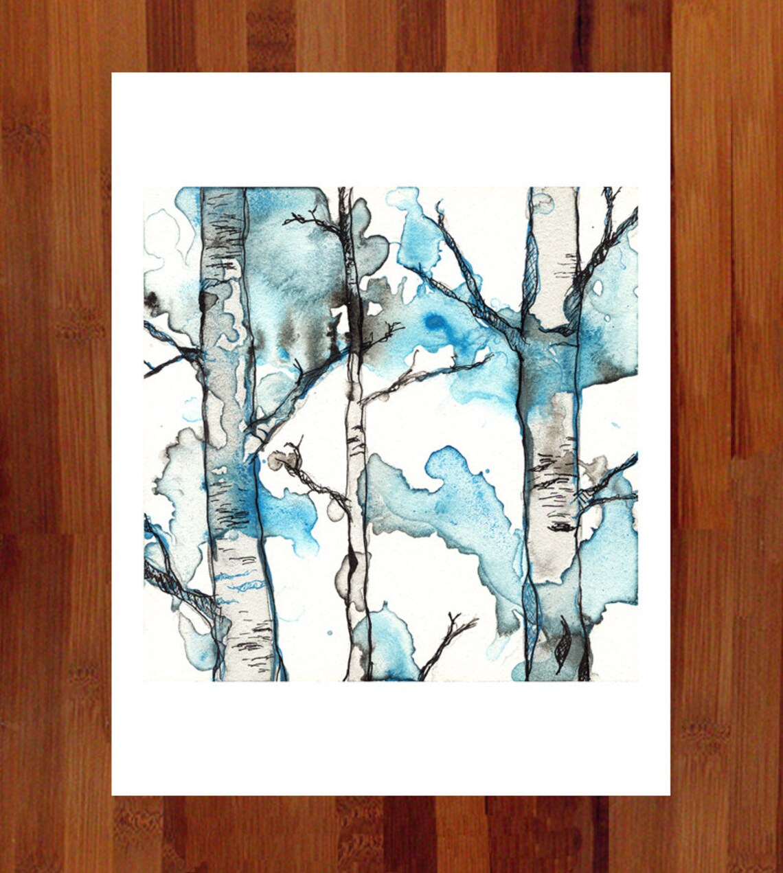 Birch Tree Prints Set of 3 Nature Illustration Prints - Etsy