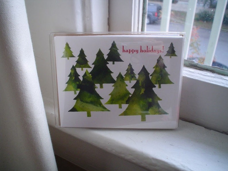 Boxed Holiday Cards Happy Holidays Cards Boxed Christmas Etsy