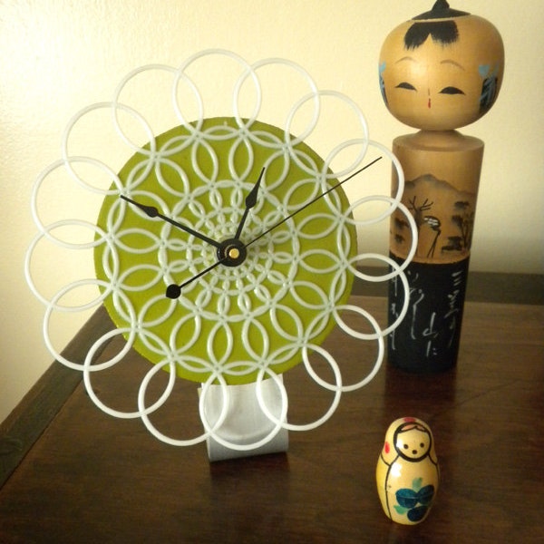 SALE - desktop doily clock