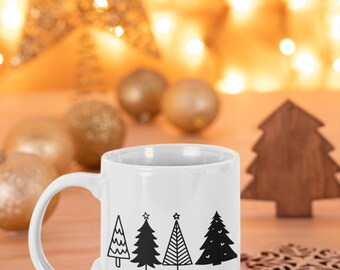 Taza de Navidad Taza de árbol de Navidad Taza navideña Regalo de Navidad Taza para amantes del café