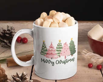 Taza de Navidad Taza con árbol de Navidad Idea de regalo Bonita taza de Navidad Regalo para amantes de la Navidad