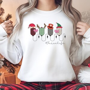Christmas Nurse Sweatshirt, Nurse Sweatshirt, Nurse Christmas Sweatshirt, Gift For Nurse, Women Holiday Sweatshirt, Nurse Christmas Gift