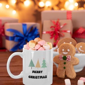 Taza de Navidad Taza de Feliz Navidad Taza de Regalo de Navidad Taza Festiva Linda Taza de Navidad
