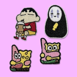 Anime character Embroidered Patch  - Iron on patch, Embroidery Patch, Sew on Patch, anime character patch