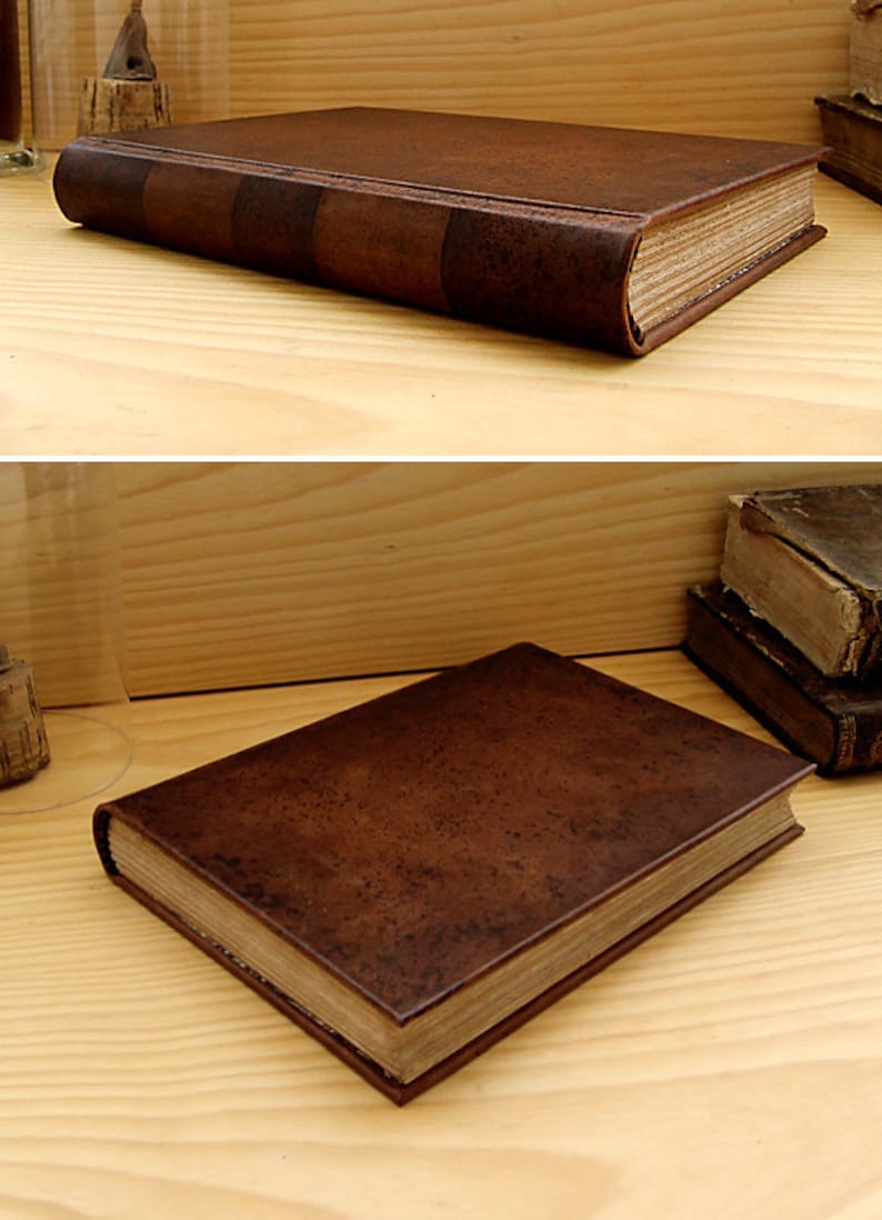 Large Leather Journal / Blank Book Antiqued Brown Leather Etsy