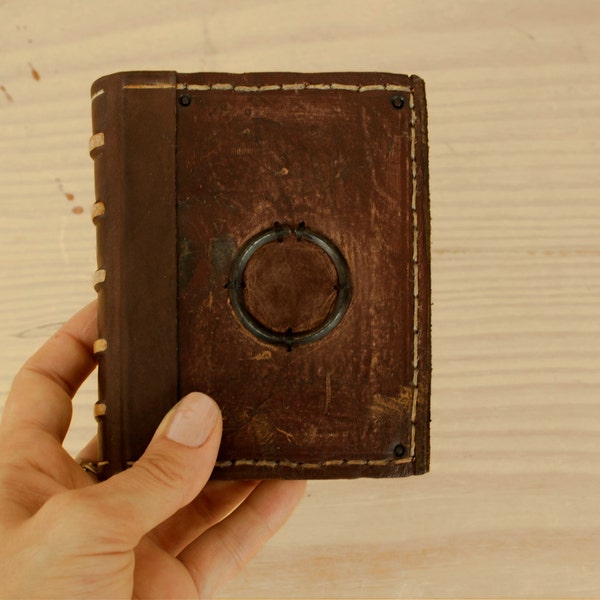 Little Magic Book, Vintage Leather Journal with Aged Pages