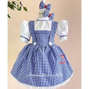 Dorothy The Wizard of Oz Girls Costume, Personalized Costume, Dorothy Girl Dress