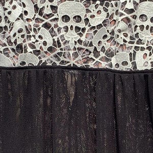 white skull lace dress Black and White Skull Lace Dress
