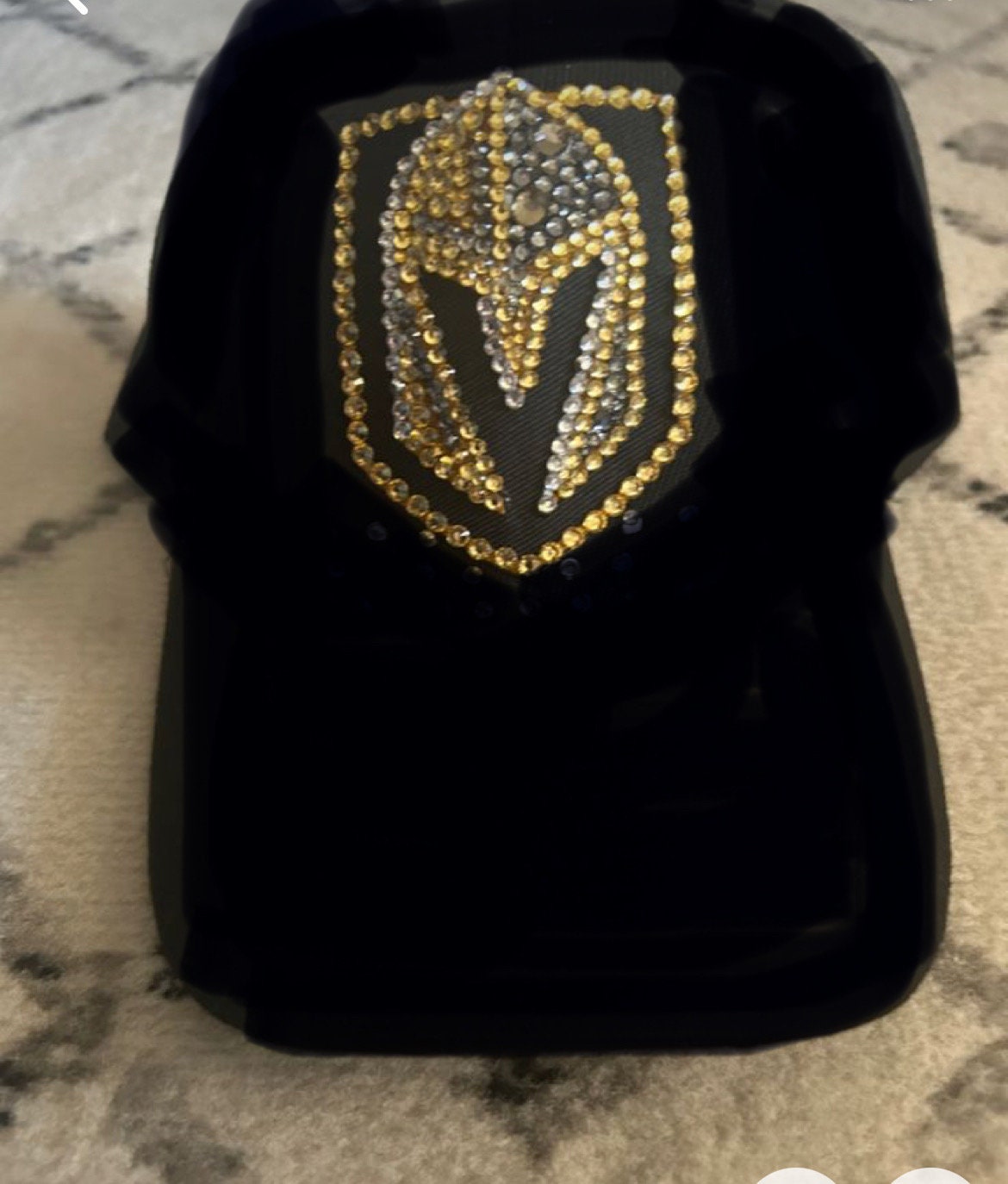 VGK Black Bling Hat - Etsy display picture 1