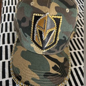Custom Bling Rhinestone Camouflage Baseball Cap Bling Crystal Detroit Tigers Camo Adjustable Hat | MLB Bling  main image 4