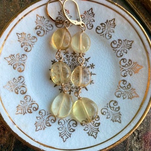 Citrine Earrings - Gold Filled - Handmade