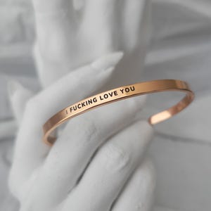 Personalised Engraved Cuff Bracelet, Silver, Rose\Gold Custom Jewelry, Bridesmaids Gift, Unique Quote Bangle, Gift for Her and Best Friend