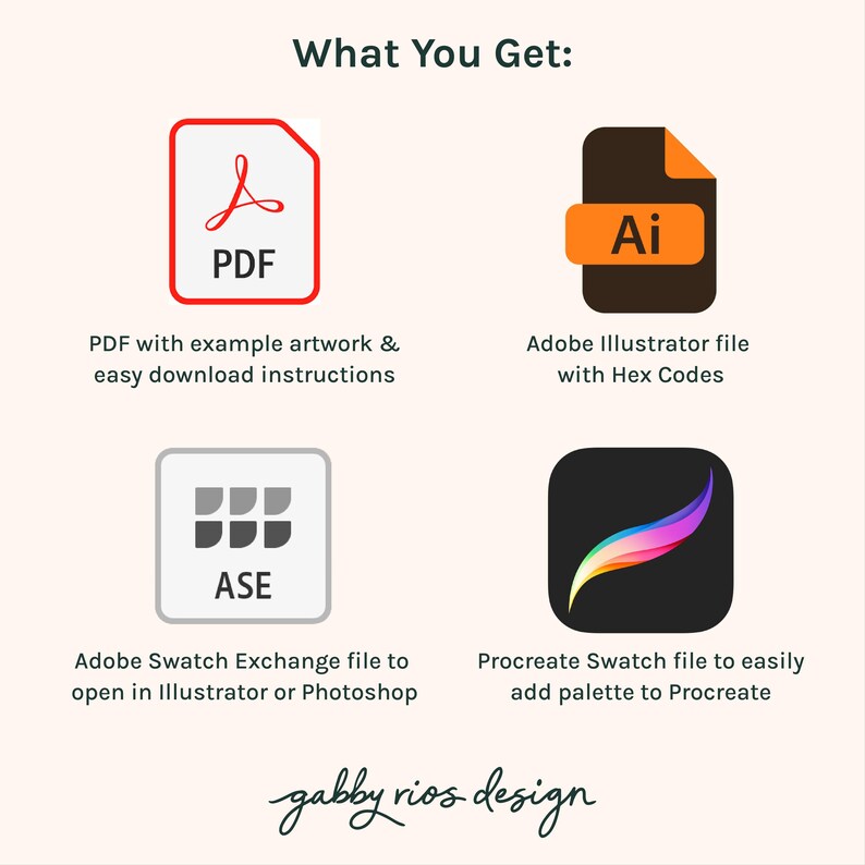 Procreate Color Palette Retro Sunset Swatches Digital Art Sunrise Theme