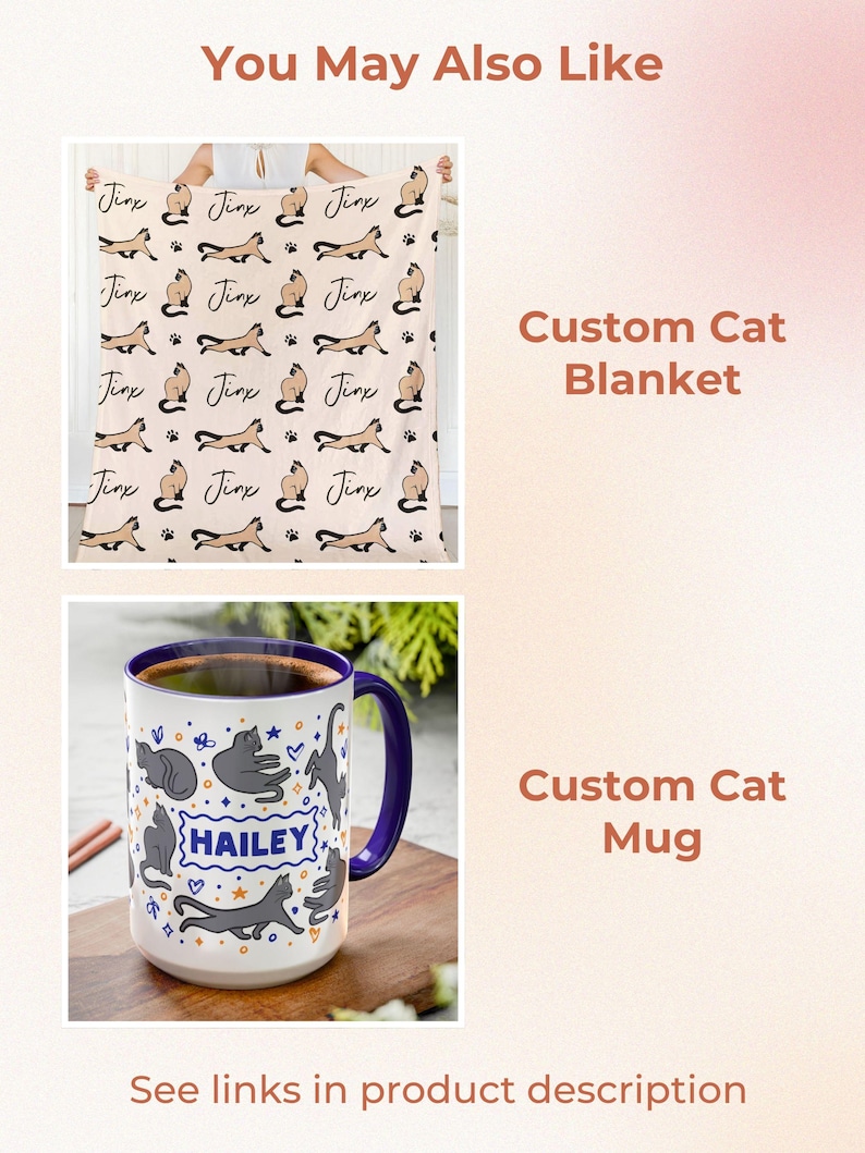 Custom Cat Mug Cat Lover Gift For Cat Mom Ceramic Latte Mug Black Cat Gift Calico Cat Gift Orange Cat Tabby Cat Siamese Cat Tuxedo Cat Gift image 11