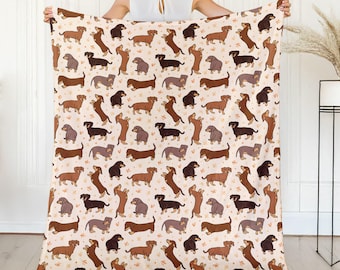 Dachshund Blanket Dog Gift For Dachshund Lover Fleece Blanket Cozy Pet Dog Lover Gift Dachshund Home Decor Nap Blanket Pet Adoption Gift