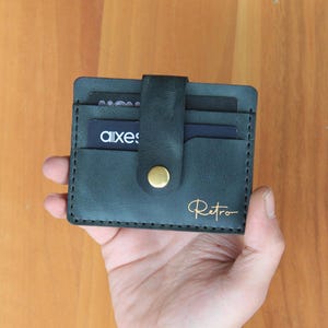 Porta carte di credito per donna, portafoglio RFID in pelle, porta carte, portafoglio da viaggio per donna, grazioso porta carte per lei, piccola idea regalo in pelle per ragazze