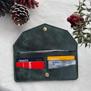 Cartera de piel para mujer, Cartera con monograma, Cartera personalizada, Cartera para ella, Monedero de piel, Cartera de piel para mujer