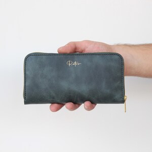 Zipper Women Leather Wallet • Leather Long Wallet For Women • Leather Purse Zipper • Womens Wallet Leather • Personalized Leather Clutch