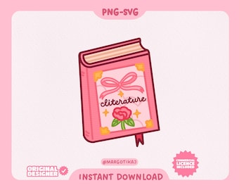 Libro obsceno de literatura infantil SVG y PNG: Diseño romántico literario (descarga digital)