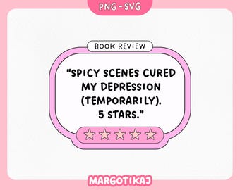 Spicy Scenes Book Review – Funny Romance Clipart (PNG SVG)