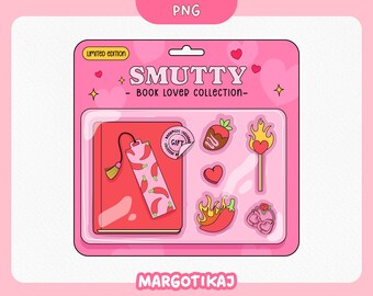 Spicy Book Lover Sticker PNG: Smut Reader Clipart (Digital Download)