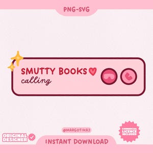 Smutty Books Calling PNG – Funny Bookish Clipart for Romance Readers, Digital Sticker for Spicy Book Lovers, Sublimation Design Download