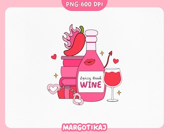 Spicy Romance Book Club PNG: Bookish Clipart, Sublimation Design (600 DPI)