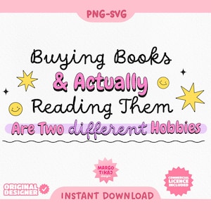Funny Book SVG and Book Worm Clipart | Bookish Stickers, Sublimation Designs for Stickers, Shirts, Cups Wrap | Commercial Use