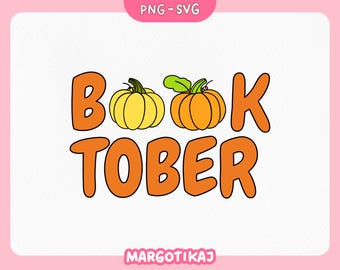 Booktober Pumpkin Clip Art – Bookish Halloween SVG PNG
