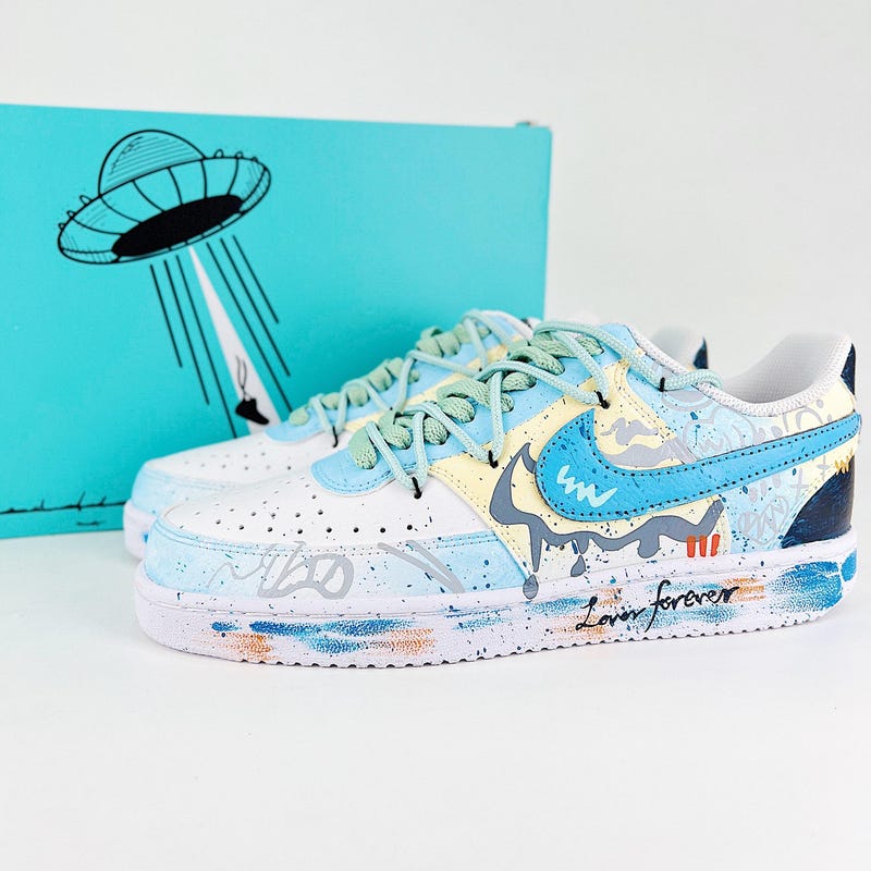 Graffiti Airbrush Print Canvas Shoes