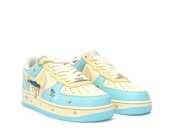 Custom Air Force sneakers Air Force 1 La Petite Prince The little Prince hand made painted prince fox sneakers