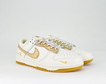 Custom Dunk SB low Golden logo snake color sneakers logo hand made painted
