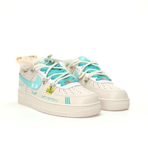 Custom Air Force Sneakers Air Force Low Graffiti Tiffany Blue