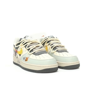 Custom Air Force AF1 sneakers with hand made painted Tom and Jerry cartoon sneakers shoes