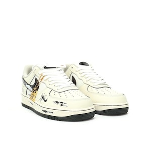 Custom Air Force AF1 sneakers with hand made painted Frien sneakers shoes Anime Black/White colors