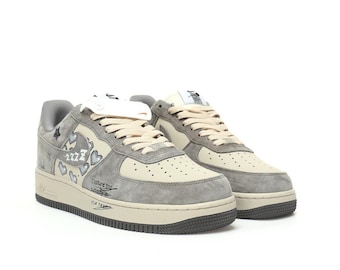 Custom Air Force AF1 sneakers with hand made painted Garfield sneakers shoes cartoon character
