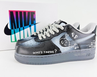 Custom Air Force AF1 sneakers with hand made painted Skeleton sneakers shoes Graffiti Anime