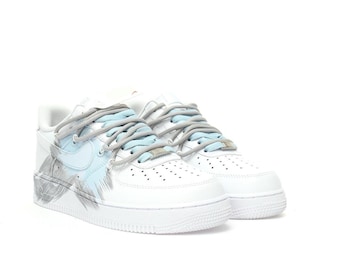 Custom Air Force sneakers with hand made painted Air Force 1'07 Low Windstorm sneakers shoes Spring colors