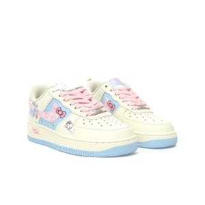 Custom Air Force AF1 sneakers with hand made Hello Kitty painted cartoon sneakers shoes