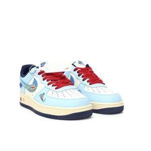 Custom Air Force sneakers with hand made painted Retro Doraemon Cartoon Vintage sneakers shoes