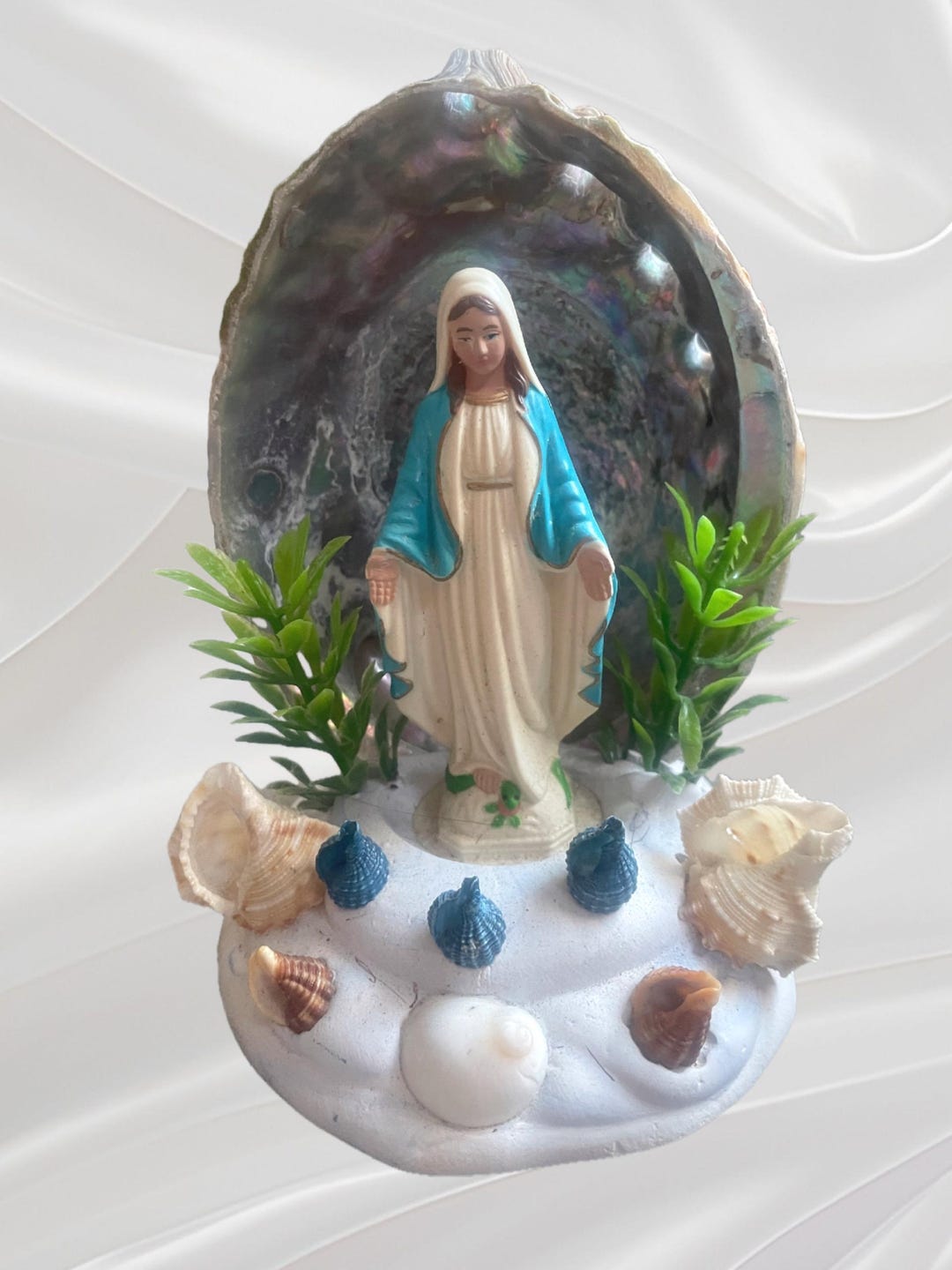 Holy Mary Shell MCM Virgin Mary Abalone Sea Shell Coral Grotto - Etsy