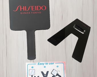 Shiseido Ginza Tokyo Small Hand Held Mirrors With Stand NEW!