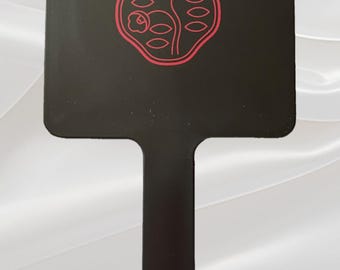 Shiseido Makeup Mirror Handheld Beauty Salon Makeup Mirror Retro  Mirror