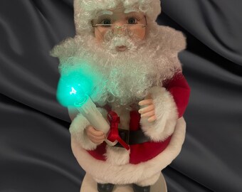 Vintage Animated Santa Claus 22” Motionette Lighted w/ Movement