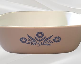 Corning Ware Casserole Dish Blue Cornflower 12 oz P-41-B Bakeware Vintage