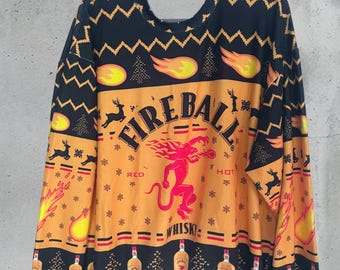 Fireball Whiskey Sweatshirt/Jersey Size L Pullover Christmas
