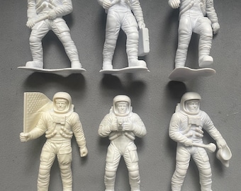 MARX Vintage Toys Lot of 6 Inch Astronaut's 5 Figures GREAT CONDITION!!!!