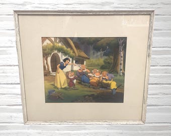 Vintage Snow Whites Last Dinner Framed Print 19x17”
